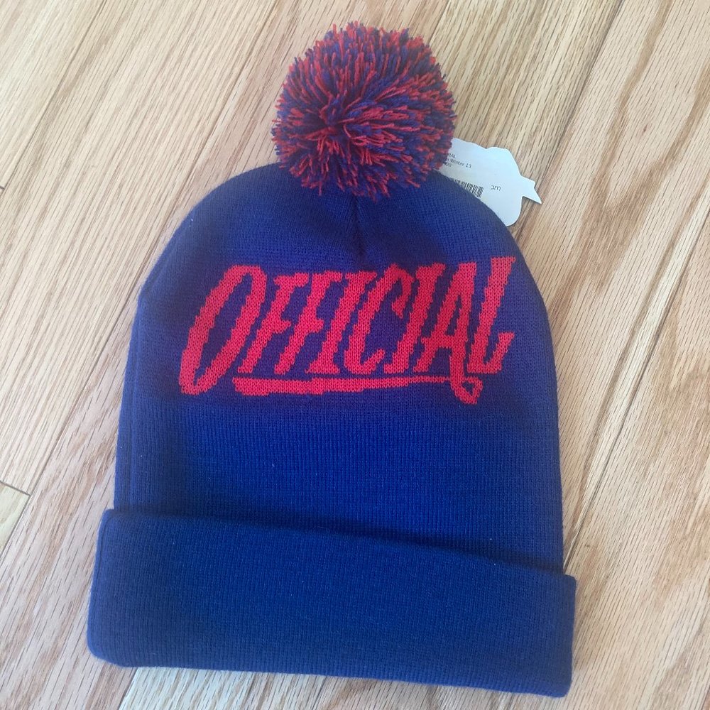 Official pom beanie Blue/Red